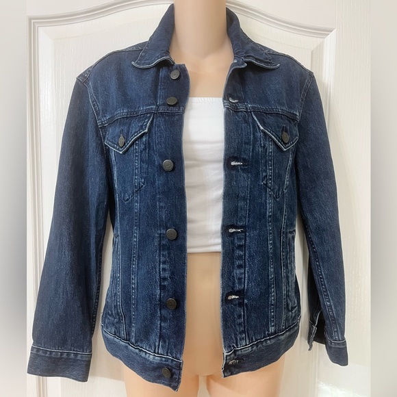 Able Dark Wash Denim Oversized Trucker “Merly” Jacket, Size XS - Picture 4 of 11